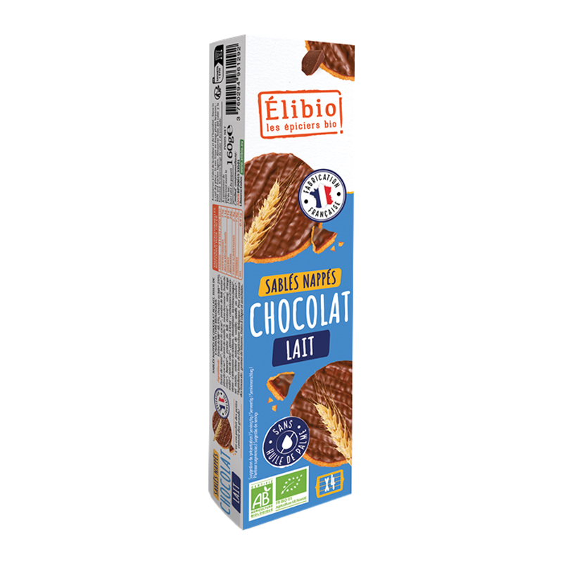 SABLES NAPPES CHOCOLAT LAIT 160 GR ELIBIO
