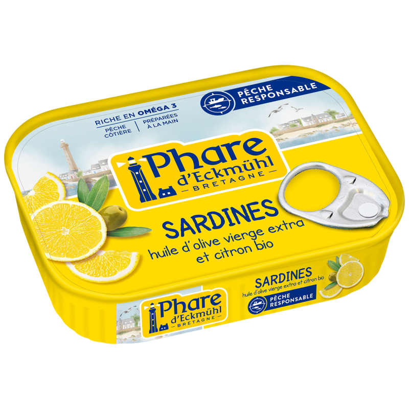 SARDINES A HUILE OLIVE ET CITRON 135G