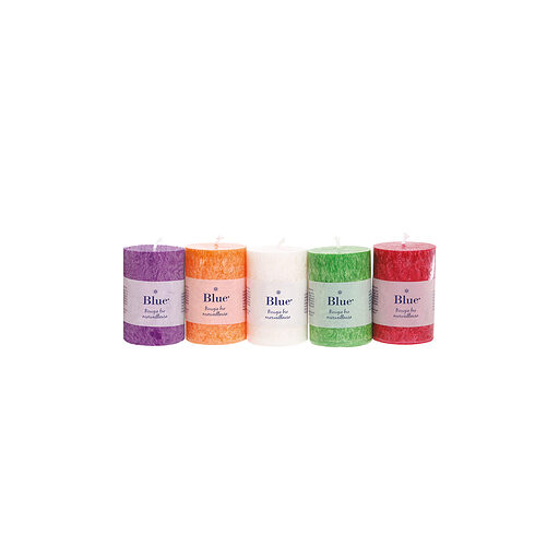 BOUGIES PETITS CYLINDRES COULEURS ACIDULEES