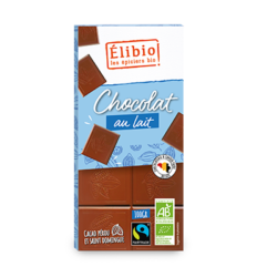 TABLETTE CHOCOLAT AU LAIT 100G ELIBIO